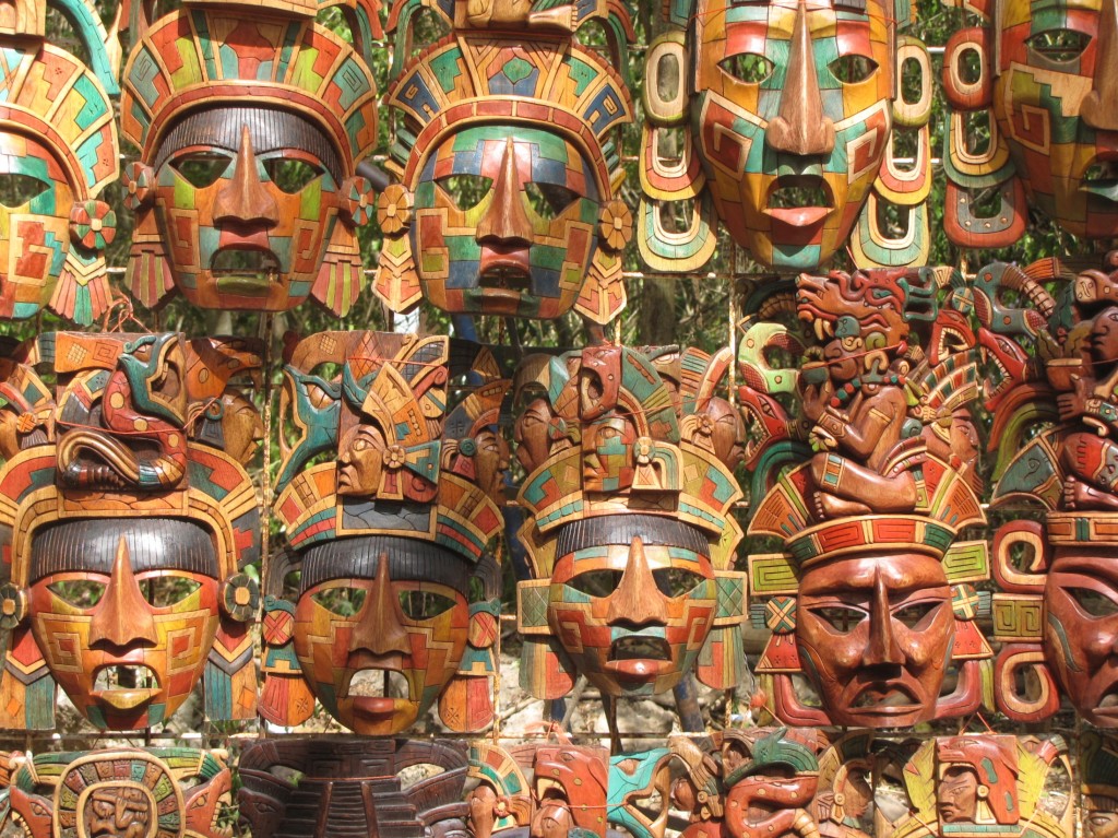 Masks for sale at Chichen Itzá